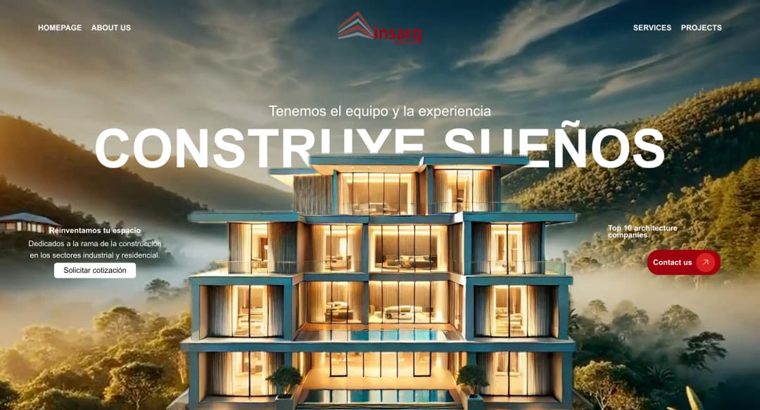 Sitio web de arquitectura
